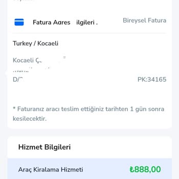 Araç Kiralama Rezervasyonunda Ekstra Ücret Talebi