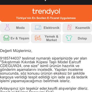 Eksik Ürün Ve Yanıltıcı Müşteri Hizmeti