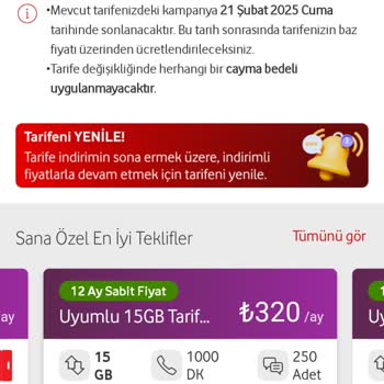 Vodafone'un Fahiş Zamları Ve Zorunlu Tarifeler