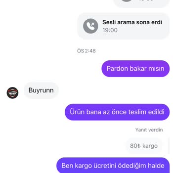 Kargo Ücreti Ve İletişim Sorunları