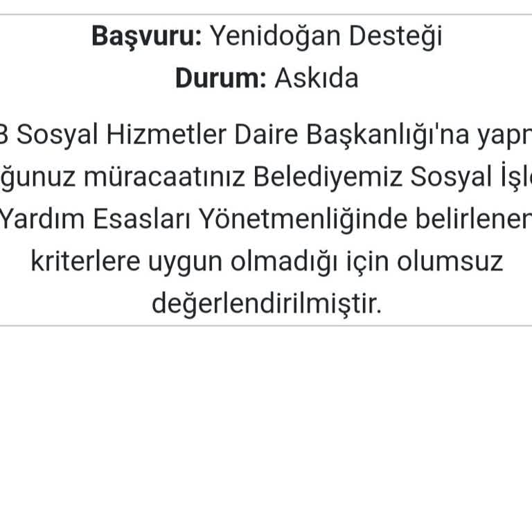 İstanbul Büyükşehir Belediyesi Yenidoğan Yardımı Haksız Askıya Alındı