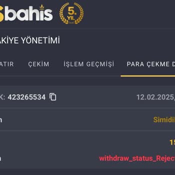 Essbahis'te 5 Bin TL Üstü Çekim Sorunu