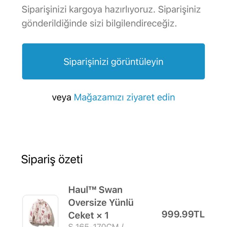 Sipariş Sonrası Bilgilendirme Eksikliği Mağduriyeti