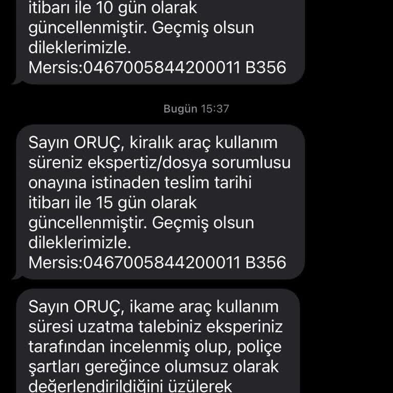 Bereket Kasko'da İkame Araç Süresi Sorunu Ve Mahrumiyet Bedeli