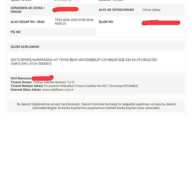 Hepbebek.com'dan Alınan Oto Koltuğun Teslimat Sorunu