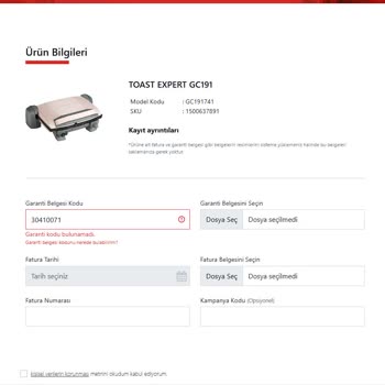 Tefal Plus Garanti Kayıt Sorunu: Sistem Hatası Ve Müşteri Hizmetleri Çıkmazı