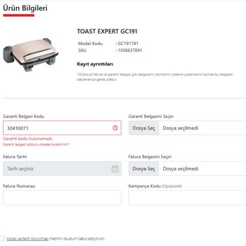 Tefal Plus Garanti Kayıt Sorunu: Sistem Hatası Ve Müşteri Hizmetleri Çıkmazı