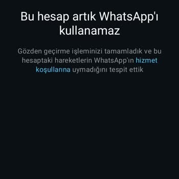 WhatsApp Hesabım Haksız Yere Engellendi