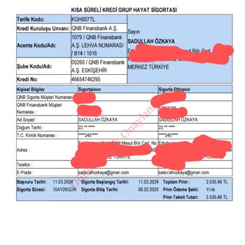 QNB Finansbank'tan Beklenen Sigorta İadesi Gecikmesi