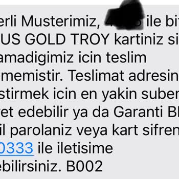 PTT Kargo İle Teslim Edilemeyen Kredi Kartı Sorunu