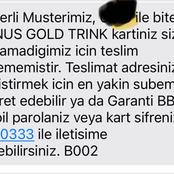 PTT Kargo İle Teslim Edilemeyen Kredi Kartı Sorunu