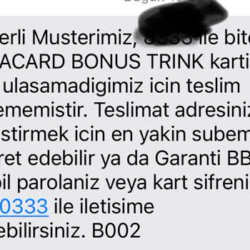 Kredi Kartım PTT Kargo Tarafından Teslim Edilmedi