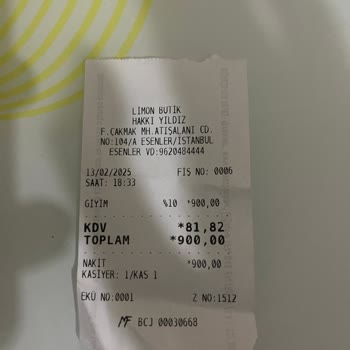 Limon Butik (Esenler) Dikiş Hatası Olan Pantolonu Kabul Etmedi