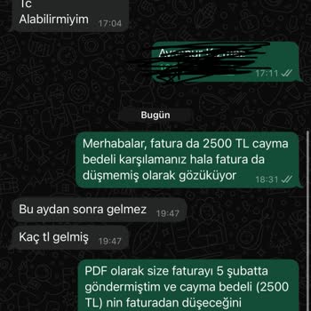 Cayma Bedeli Ve Fatura Bilgilerindeki Tutarsızlık