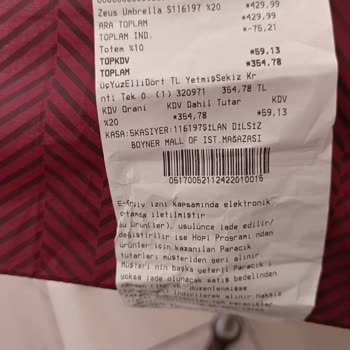 Boyner'den Aldığım Şemsiyenin İade Sorunu Ve Kötü Müşteri Hizmeti