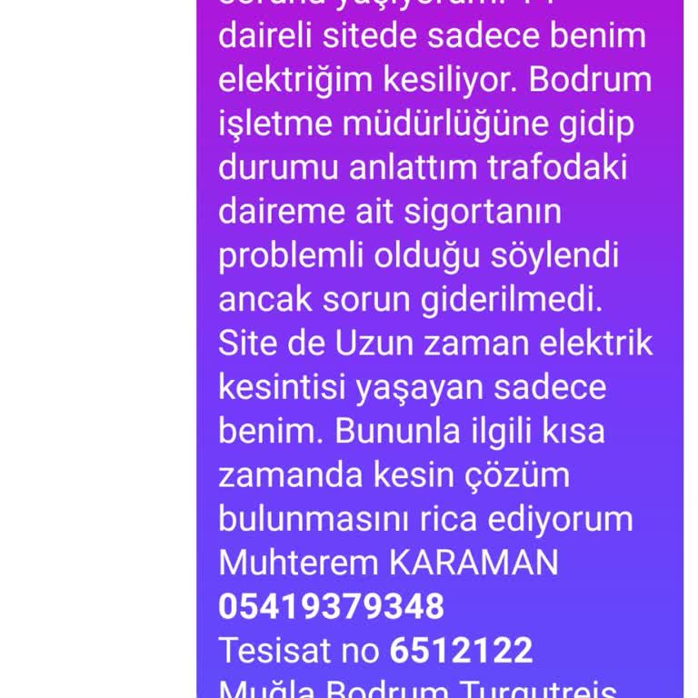 ADM Elektrik Dağıtım İle Sürekli Elektrik Kesintisi Sorunu