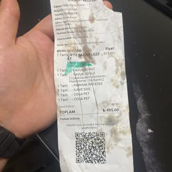 Dürümle Migros Yemek'ten Gelen Çiğ Tavuk Ve Yanmış Patates Şoku
