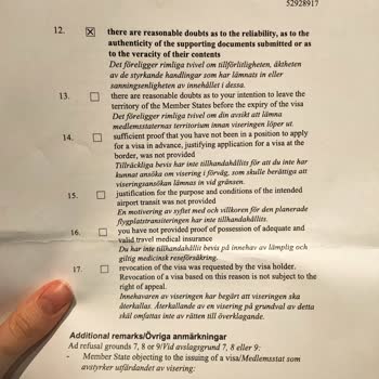 Geçersiz Rezervasyon Belgeleriyle Vize Reddi