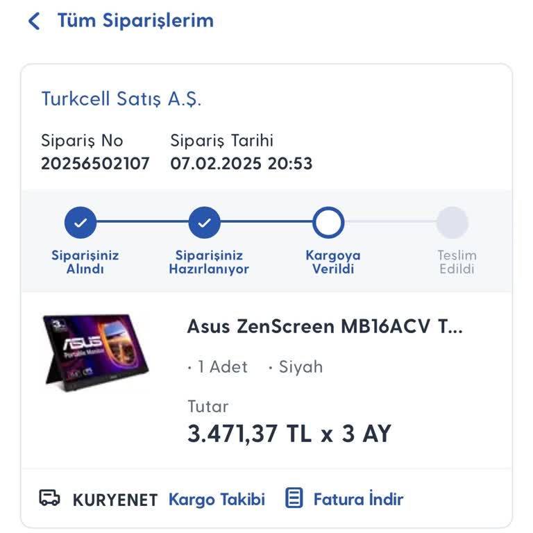 Turkcell Pasaj Siparişimde Teslimat Sorunu