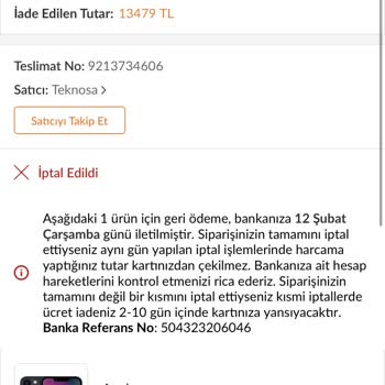 Trendyol'da Yanıltıcı Fiyatlandırma Ve İptal Edilen Sipariş