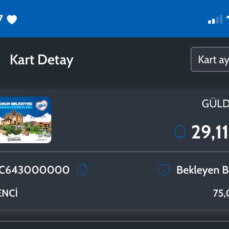 Çorum Otobüs Kartı Online Yükleme Sorunu
