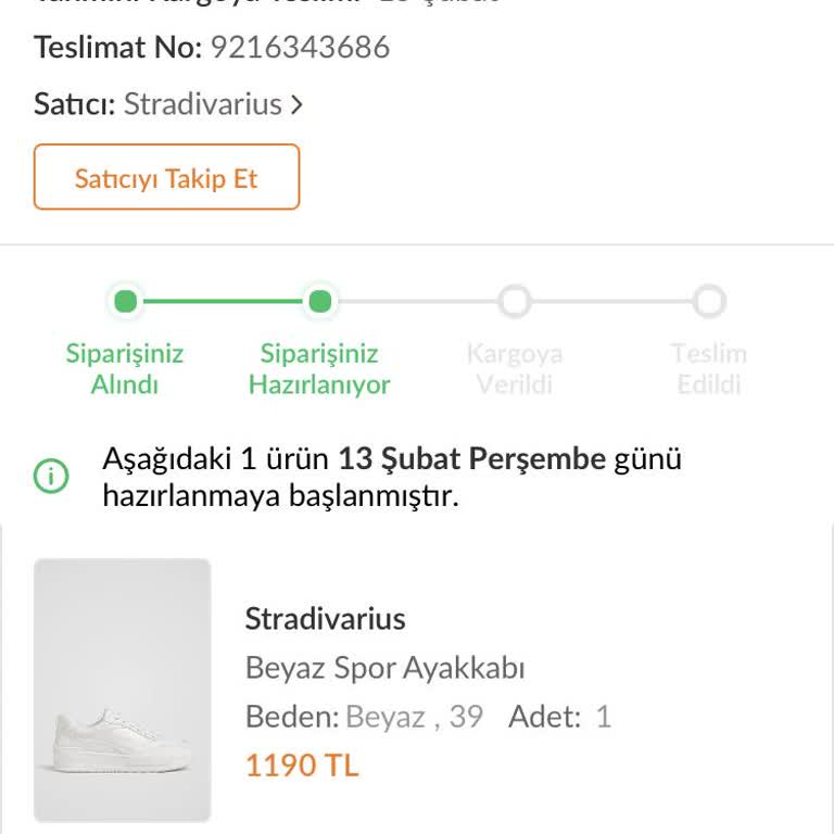 Trendyol'da İptal Sorunu: Yanlış Beden Seçimi