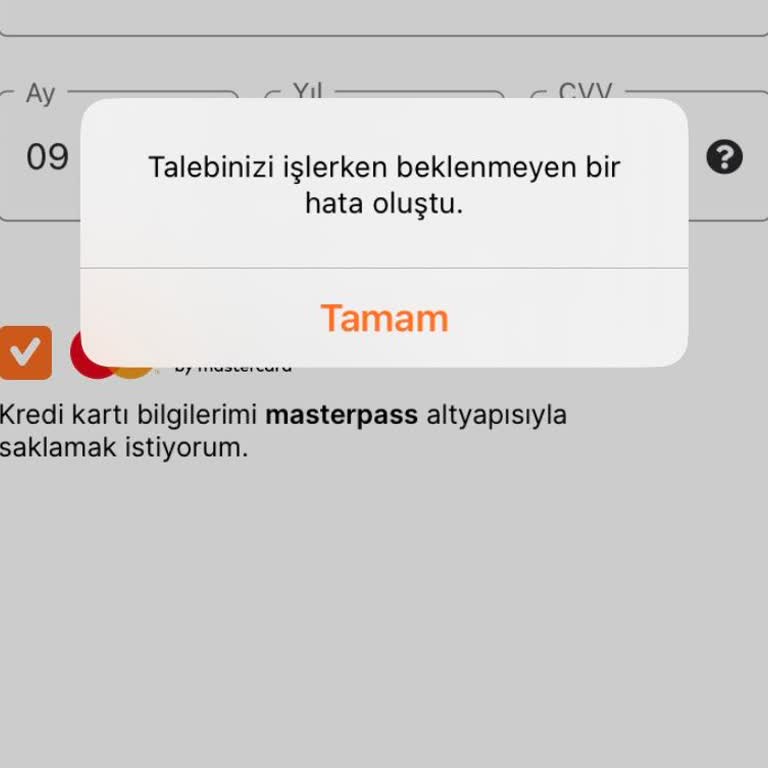 Migros Sanal Market Kart Kaydetme Sorunu