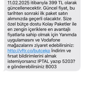 Vodafone Tarife Ücretinde Ani Artış Ve Uygun Seçenek Eksikliği