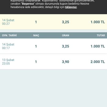 Nesine'deki Bahis İşlemlerinde Yaşanan Sorunlar