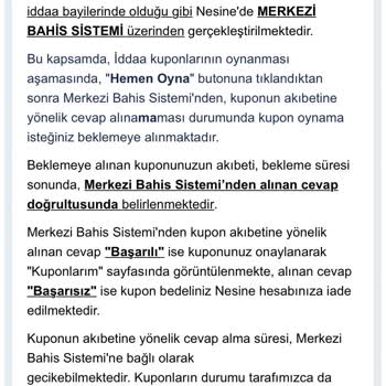 Nesine'deki Bahis İşlemlerinde Yaşanan Sorunlar