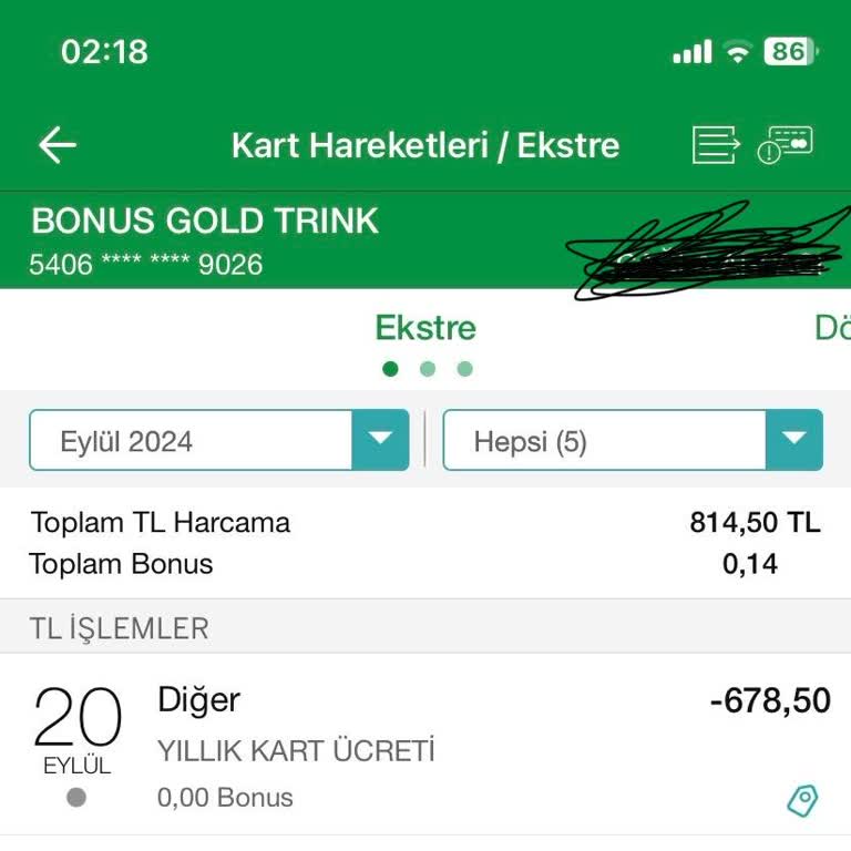 Haksız Kart Ücreti İadesi Talebi