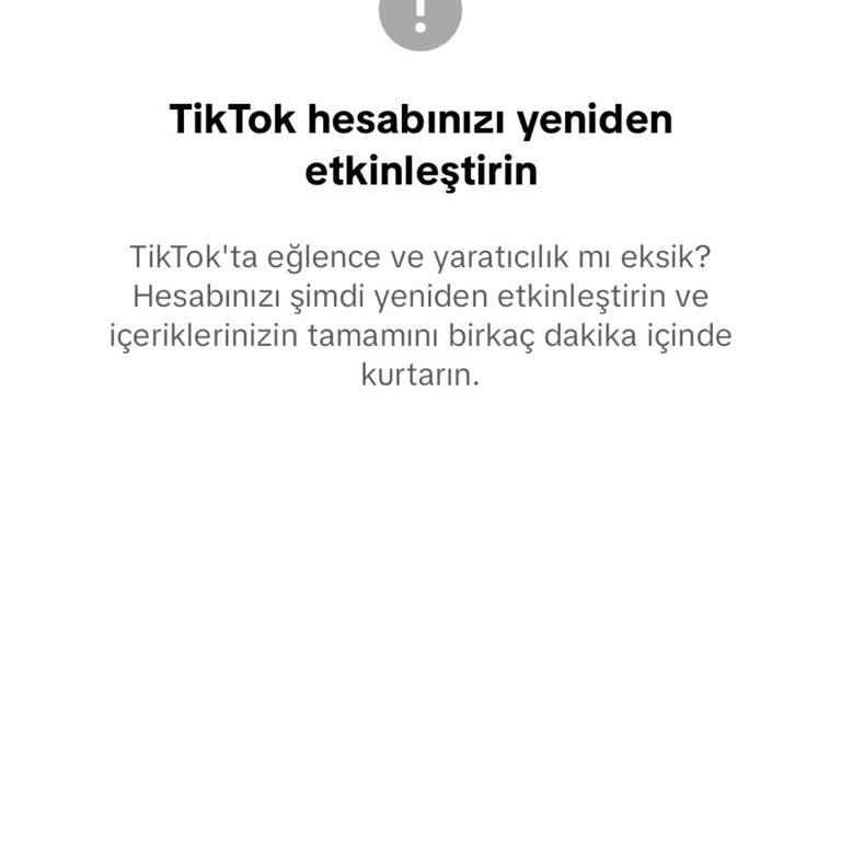TikTok Hesabım Sürekli Uyarı Veriyor