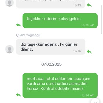 Teslim Edilmeyen Sipariş Ve İade Sorunu