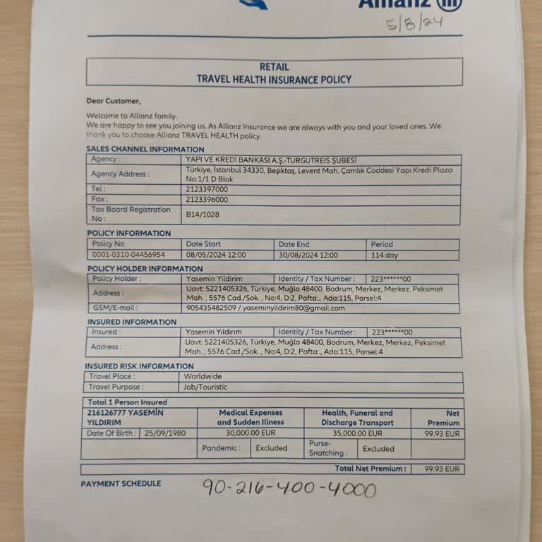 Allianz Sigorta'dan Cevapsız Kalan Sağlık Sigortası Talebi