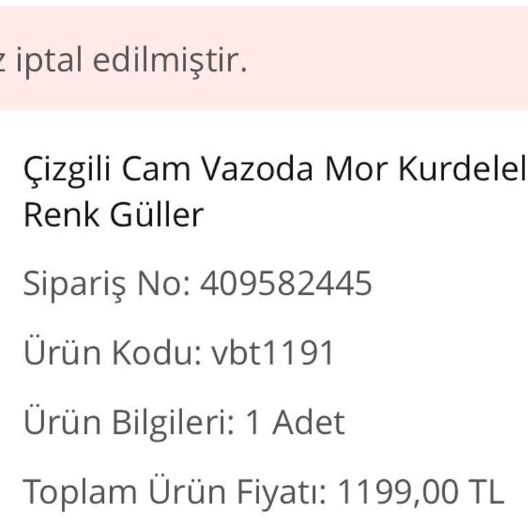 Sipariş İptali Ve Geciken Para İadesi Sorunu