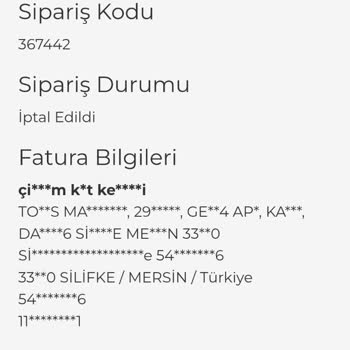 İptal Edilen Sipariş Ve İletişim Sorunları