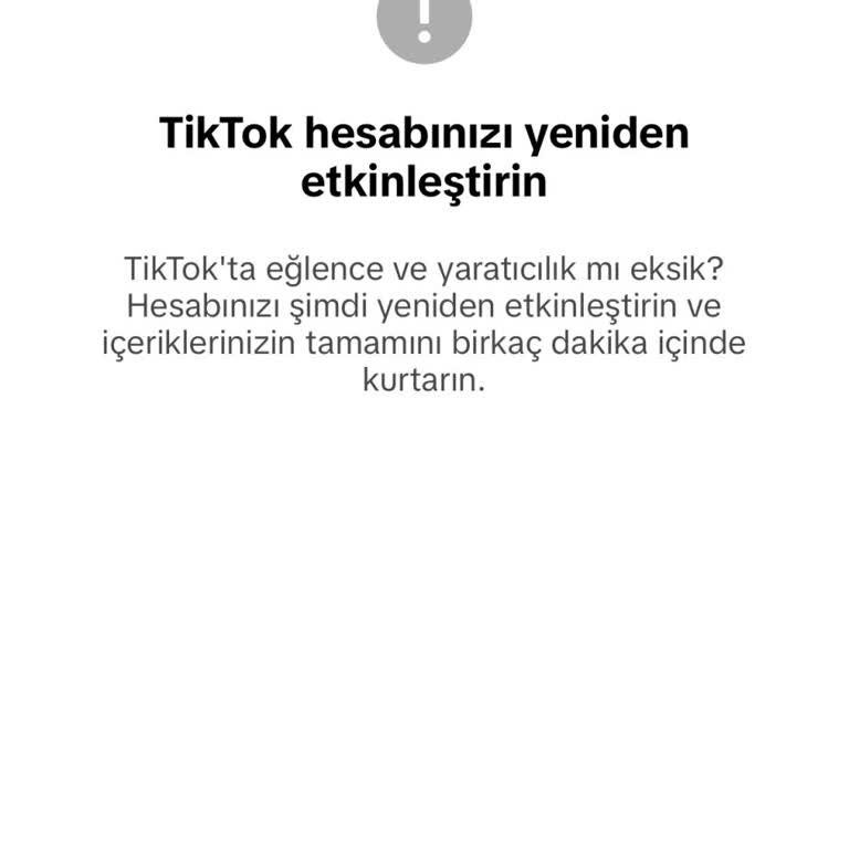 TikTok Hesabım Tekrar Açılmıyor Ve Kullanılamıyor