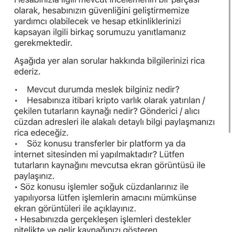 Binance TR Hesap Kısıtlaması Ve İletişim Sorunları