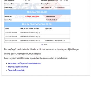 Aras Kargo Okyanus Şubesi: Kredi Kartı İle Ödeme Sorunu