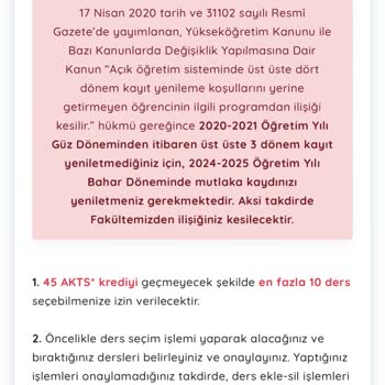 AÖF Kayıt Yenileme Ücreti Ve Tehditler
