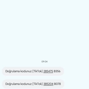 TikTok Hesabım Olmadan Gelen Doğrulama Kodları