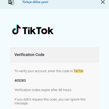 TikTok Hesabım Olmadan Gelen Doğrulama Kodları