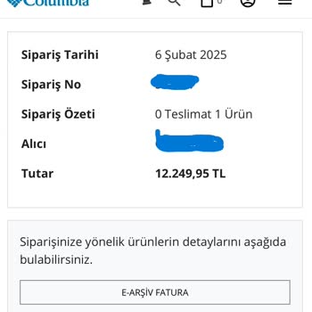 Columbia'dan Aldığım Montun Gönderilmemesi Ve Ciddiyetsizlik