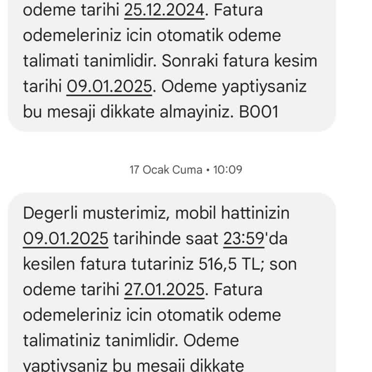 Kullanılmayan Hattın Yüksek Faturası