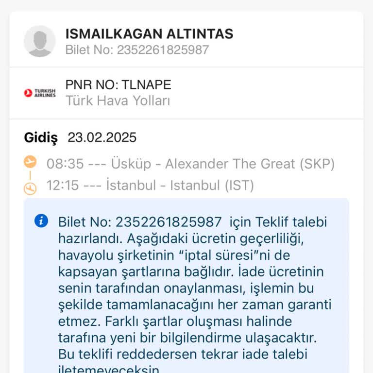 Uçak Bileti İptalinde Adaletsiz İade