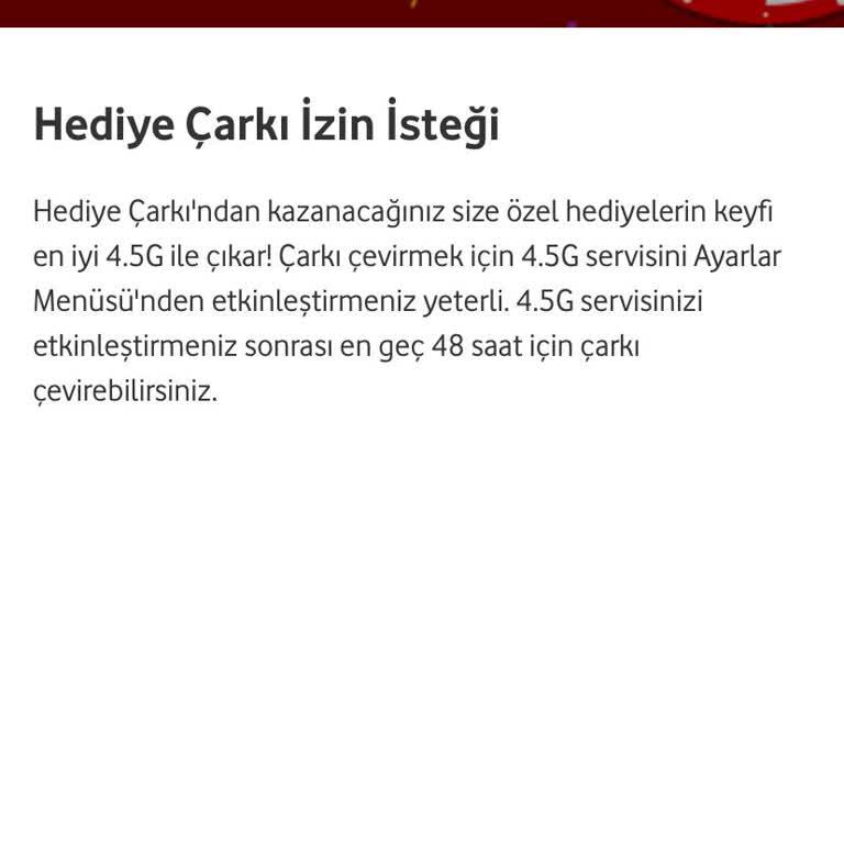 Hediye Çarkı Sorunu: 4.5G Aktif Edilemiyor!