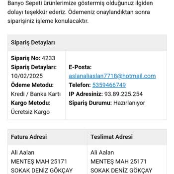 Rezervuar Parçaları Hala Kargoya Verilmedi
