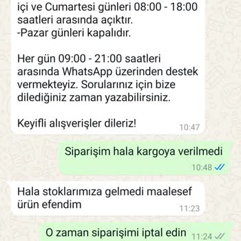 Rezervuar Parçaları Hala Kargoya Verilmedi