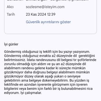 Verilen Sözlerin Tutulmaması Ve İş Teklifi Sorunu