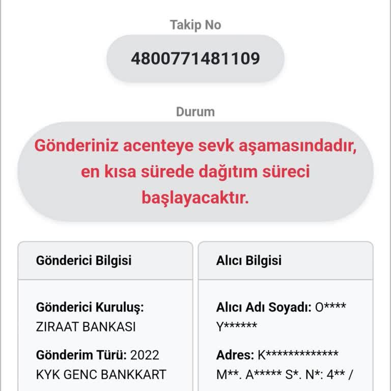 Ziraat Bankası Genç Kartımın Teslimat Sorunu
